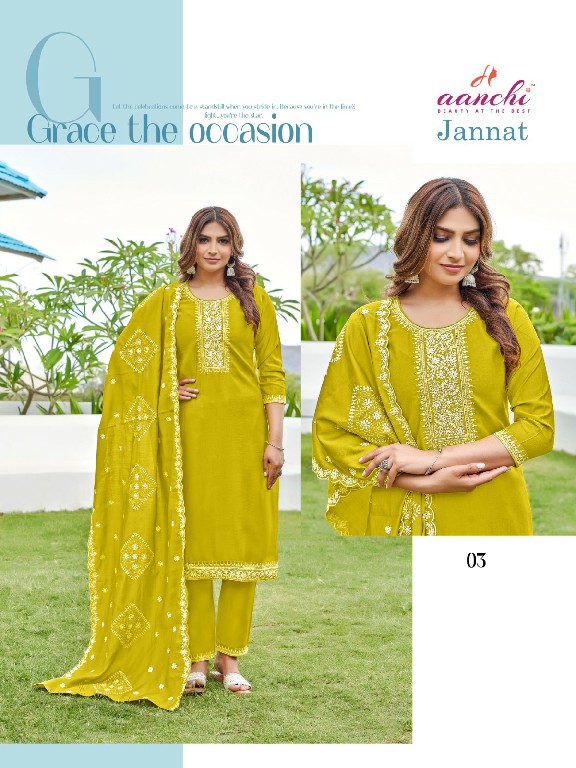 AANCHI KURTI PRESENTS JANNAT AMAZING LOOK FULL STITCH SALWAR KAMEEZ