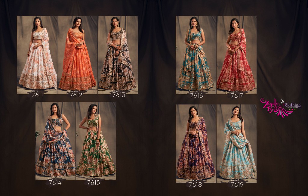 Zeel Clothing Floral Vol-2 Wholesale Designer Lehengas Catalog