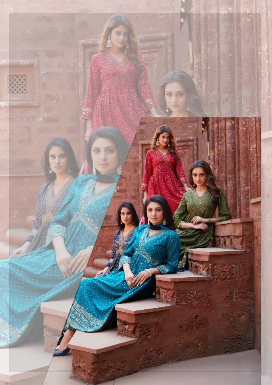 MANJEERA SOHNI STYLISH ALIA CUT RAYON FULL STITCH TOP BOTTOM DUPATTA CATALOG