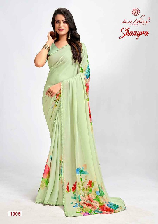 Kashvi Shaayra Wholesale Dull Moss With Swarovski Work Sarees