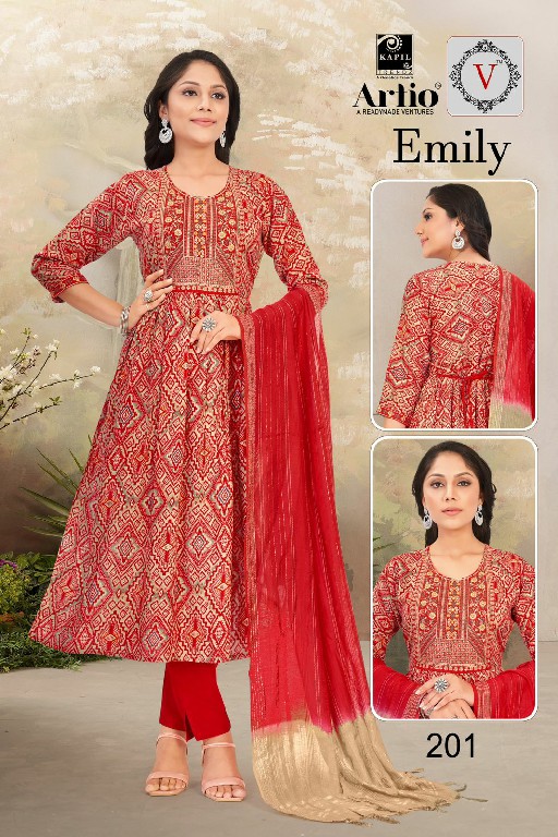 Artio Emily Wholesale Embroidery Work Galla Readymade Suits