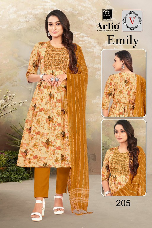 Artio Emily Wholesale Embroidery Work Galla Readymade Suits