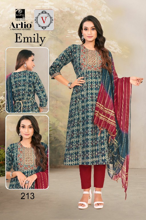 Artio Emily Wholesale Embroidery Work Galla Readymade Suits