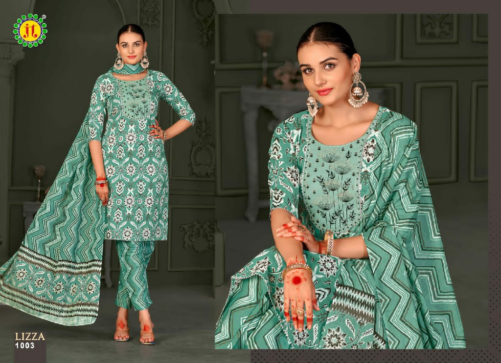 JT Lizza Wholesale Embroidered Work Readymade Lawn Salwar Suits