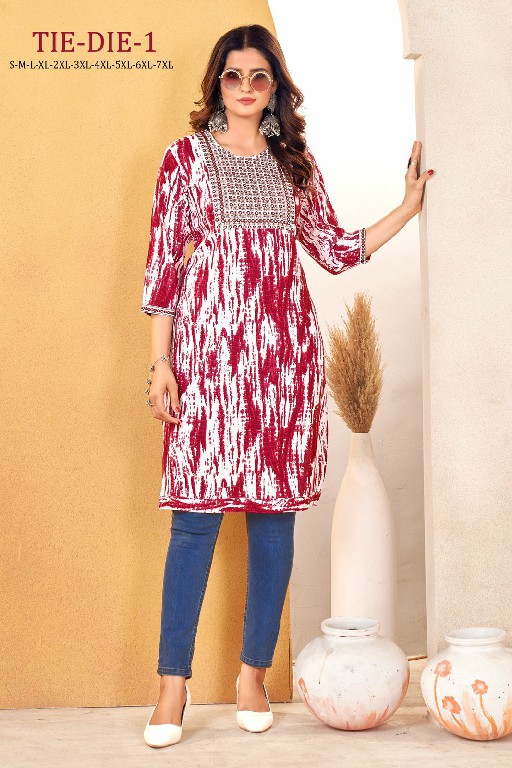 SANGEET TIE DIE VOL 1 STYLISH DESIGN FULLY STITCH BIG SIZE CASUAL TOPS COLLECTION