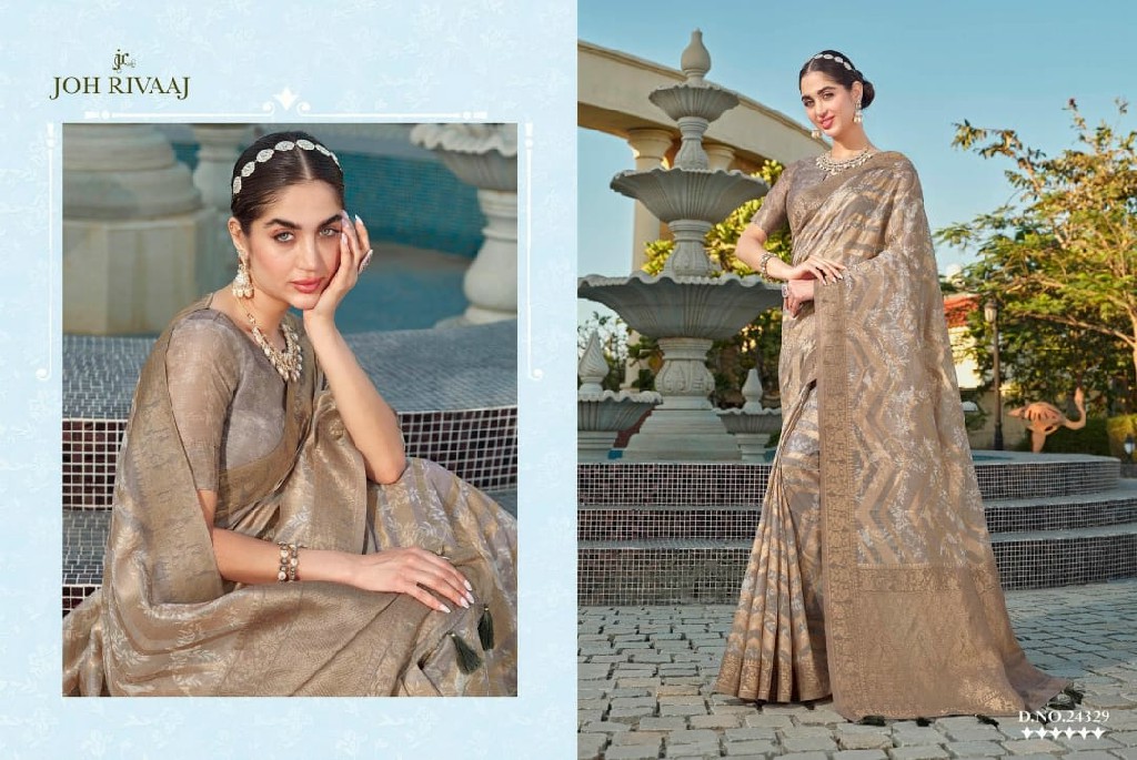 JOH RIVAAJ PRESENTS JOELLE 24321-24329 FANCY ORGANZA SAREE WHOLESALER