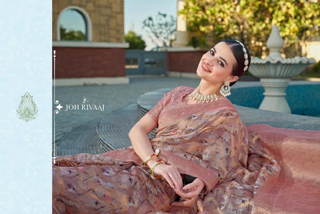 JOH RIVAAJ PRESENTS JOELLE 24321-24329 FANCY ORGANZA SAREE WHOLESALER