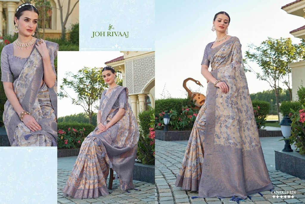 JOH RIVAAJ PRESENTS JOELLE 24321-24329 FANCY ORGANZA SAREE WHOLESALER