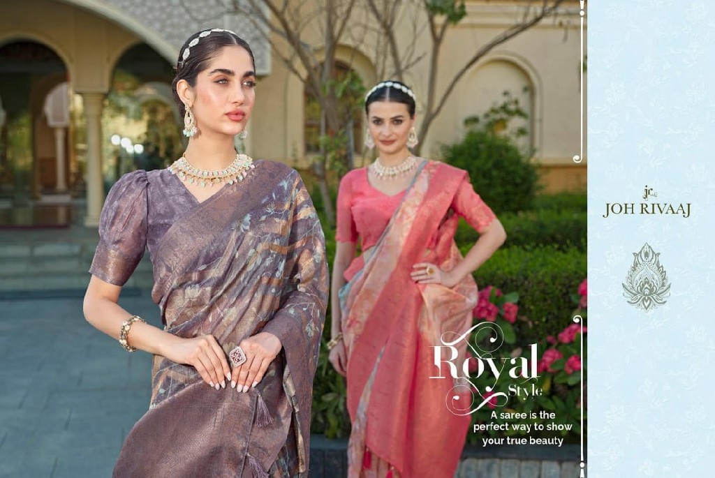 JOH RIVAAJ PRESENTS JOELLE 24321-24329 FANCY ORGANZA SAREE WHOLESALER