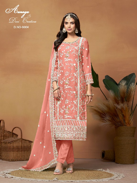 Twisha Aanaya Vol-190 By Dani Creations Wholesale Soft Organza Straight Suits