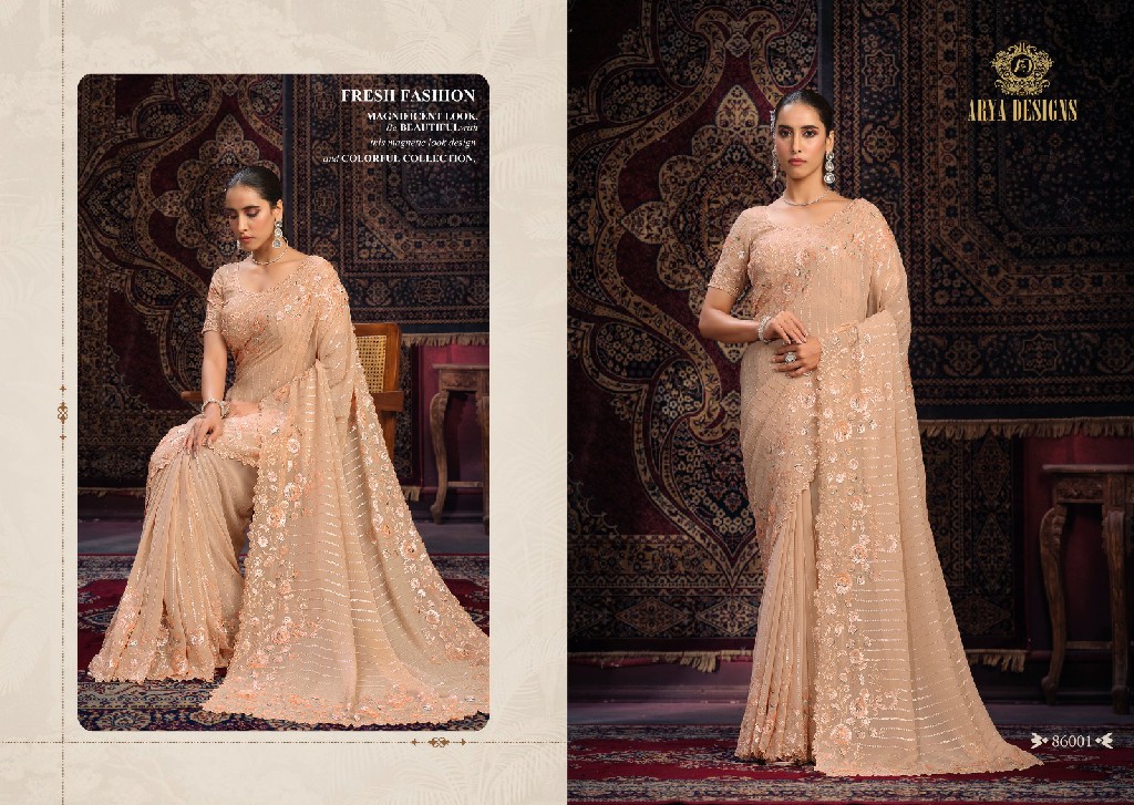 Arya Swarna Vol-8 wholesale Designer Saree Sequence Work Sarees