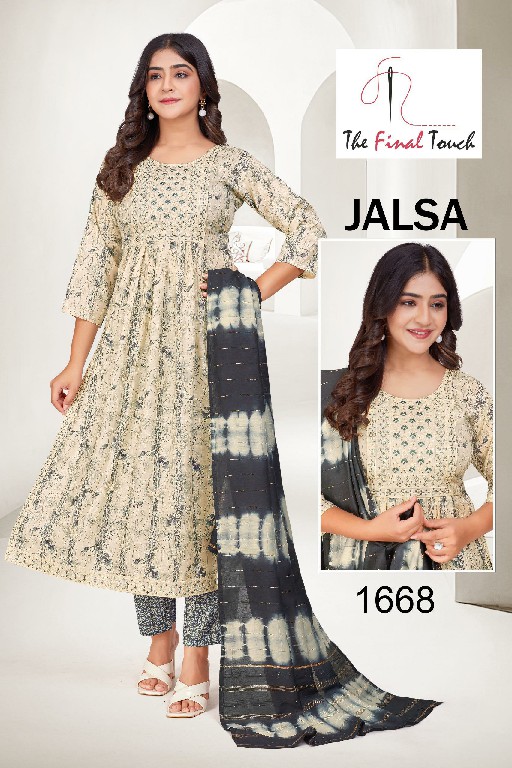 The Final Touch Jalsa Wholesale Capsule Print Anarkali Tops With Pant And Dupatta