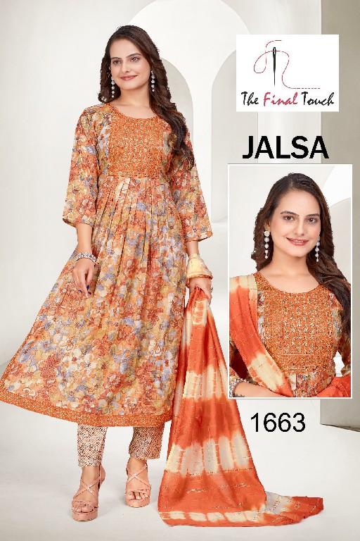 The Final Touch Jalsa Wholesale Capsule Print Anarkali Tops With Pant And Dupatta