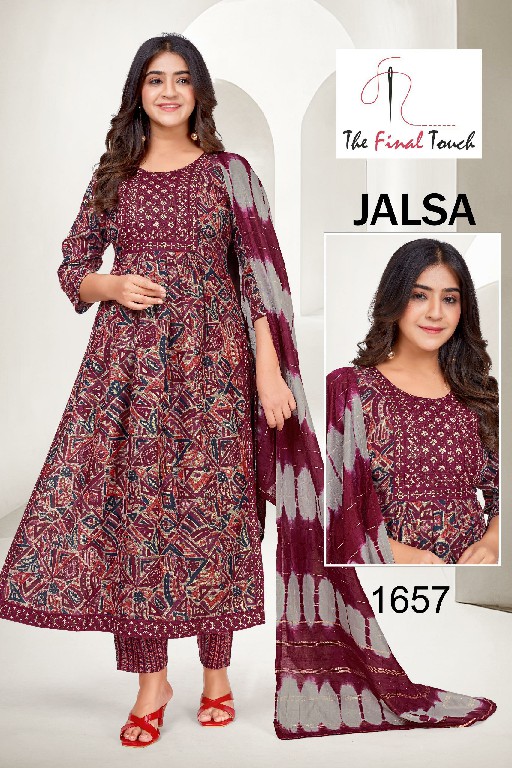 The Final Touch Jalsa Wholesale Capsule Print Anarkali Tops With Pant And Dupatta