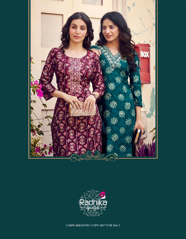 RADHIKA LIFESTYLE CHARMING VOL 5 READYMADE STRAIGHT KURTI CATALOG