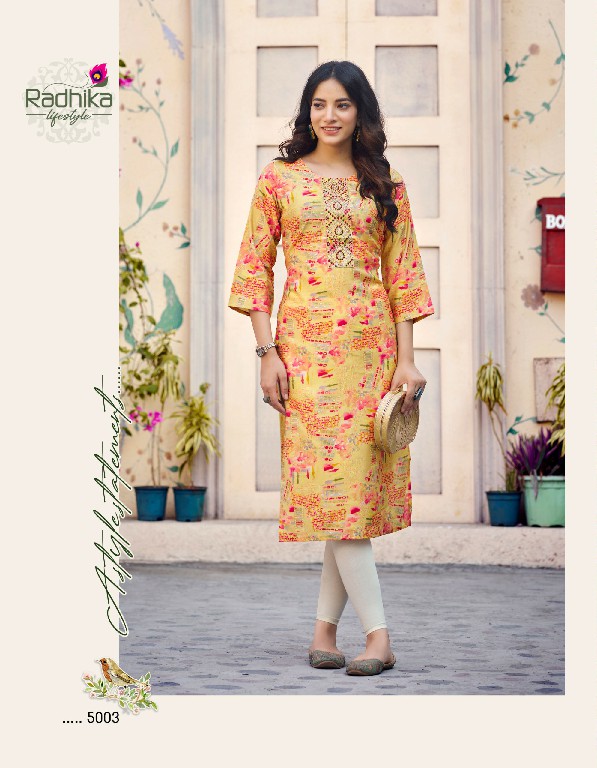 RADHIKA LIFESTYLE CHARMING VOL 5 READYMADE STRAIGHT KURTI CATALOG