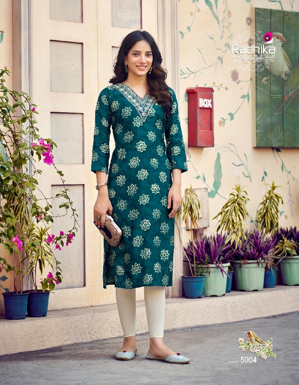 RADHIKA LIFESTYLE CHARMING VOL 5 READYMADE STRAIGHT KURTI CATALOG