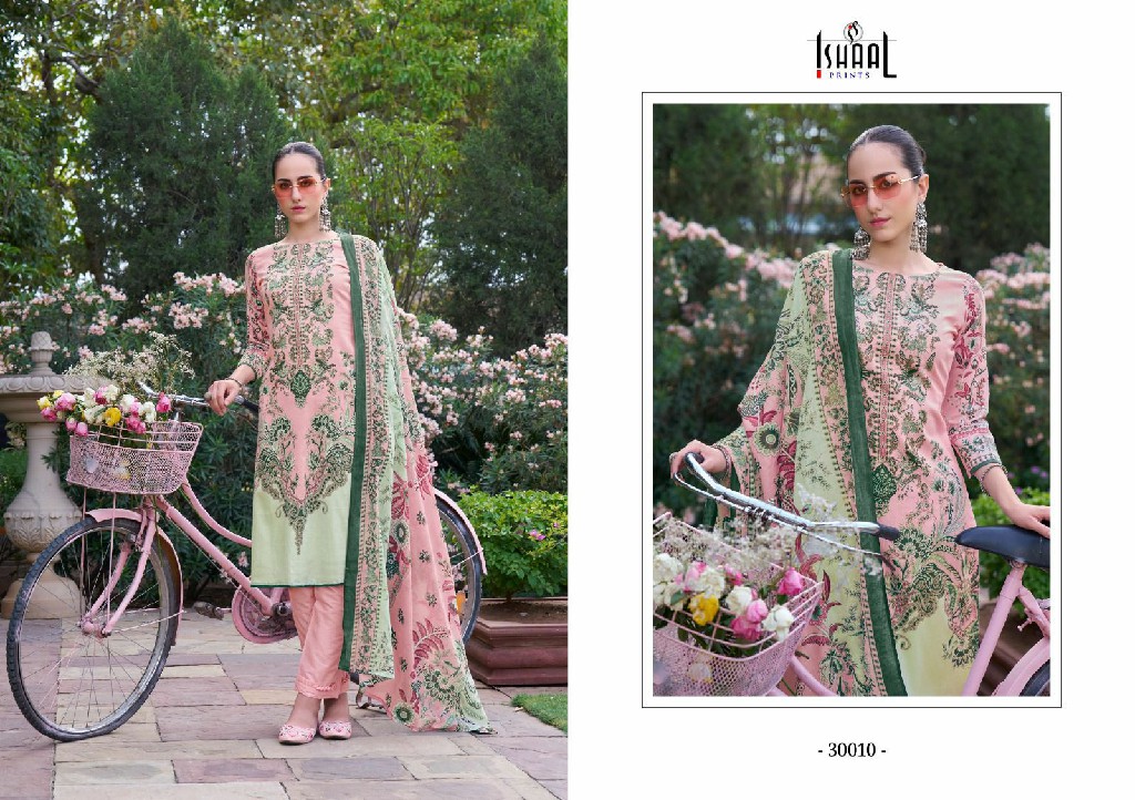 ISHAAL GULMOHAR VOL 30 PURE LAWN COTTON SUITS WHOLESALER