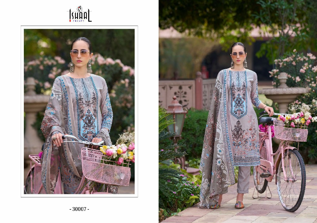 ISHAAL GULMOHAR VOL 30 PURE LAWN COTTON SUITS WHOLESALER