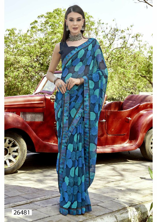 Vallabhi Milky Wholesale Georgette Fabric Indian Sarees