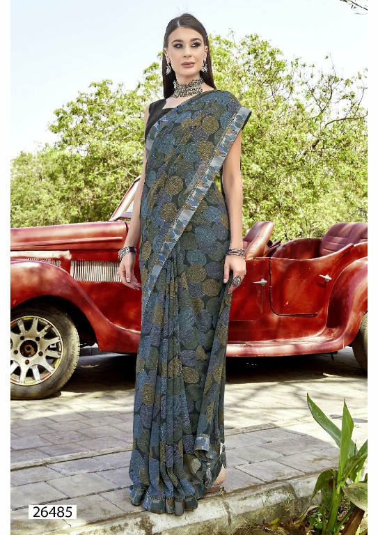Vallabhi Milky Wholesale Georgette Fabric Indian Sarees