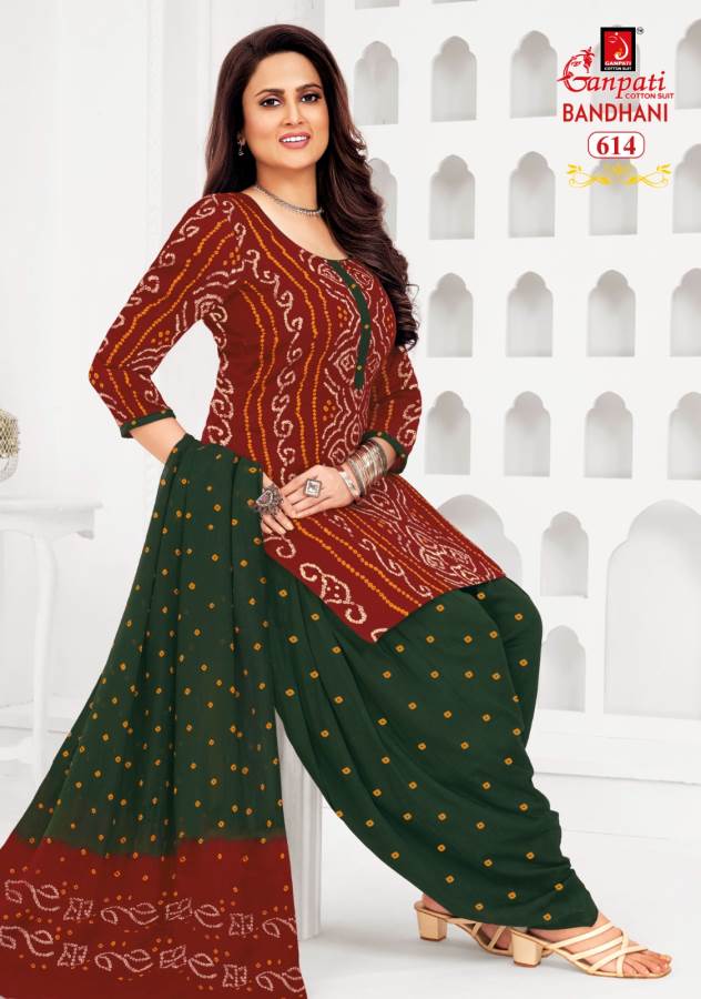 Ganpati Bandhej Vol-6 Wholesale Cotton Printed Patiala Dress Material