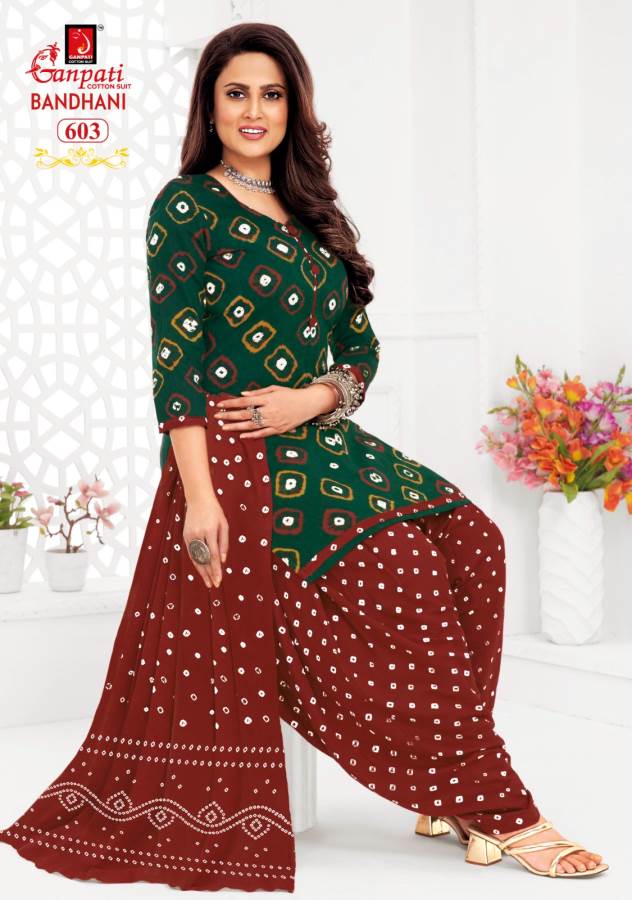 Ganpati Bandhej Vol-6 Wholesale Cotton Printed Patiala Dress Material