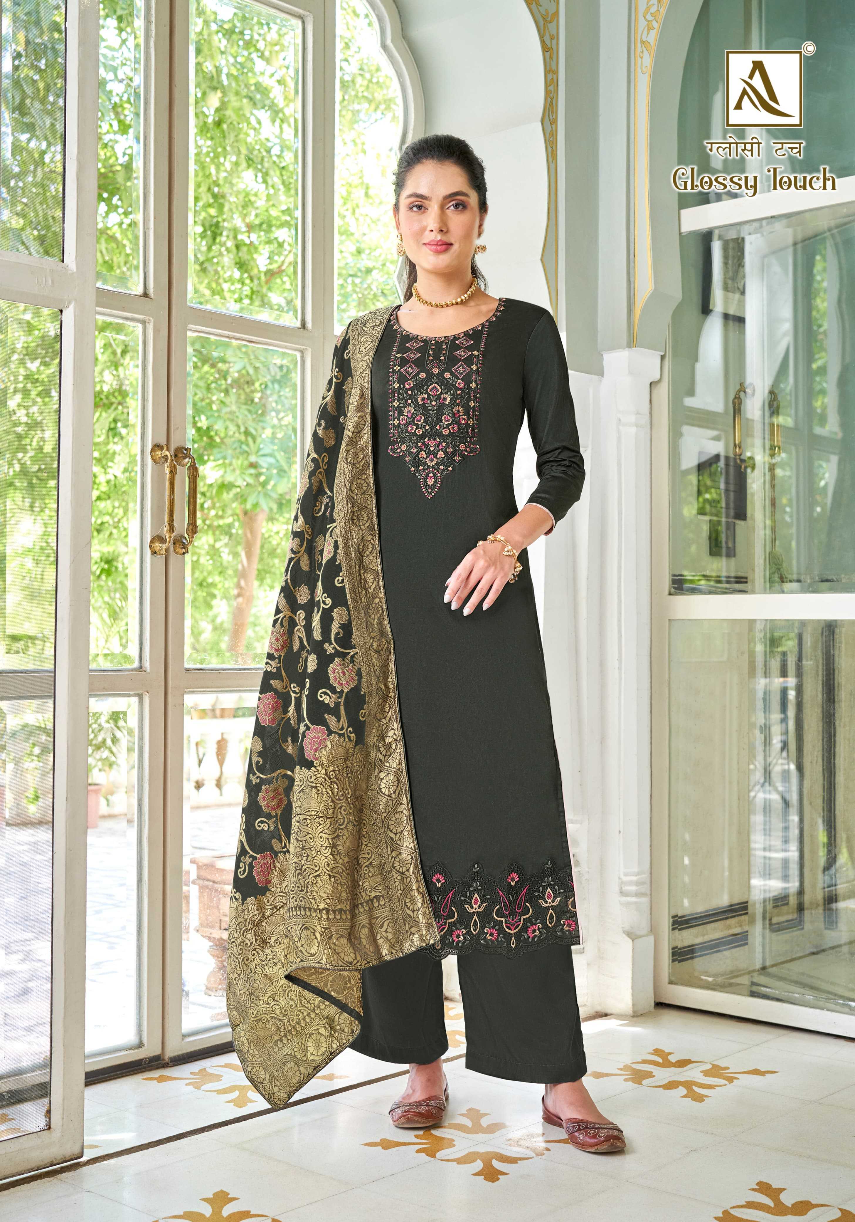 ALOK SUIT PRESENTS GLOSSY TOUCH AMAZING LOOK FANCY SALWAR SUIT MATERIAL
