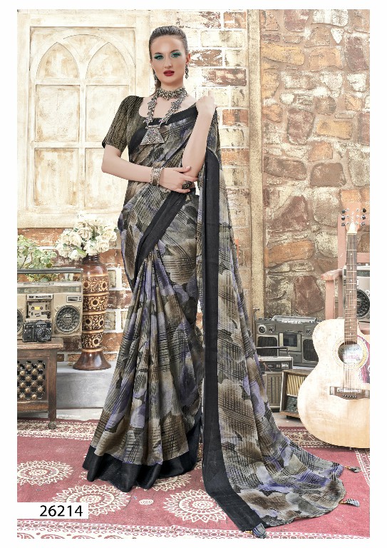 VALLABHI PRINTS PRESENTS PLEASANT VOL 2 STYLISH BRASSO FLORAL PRINTED SAREE SUPPLIER