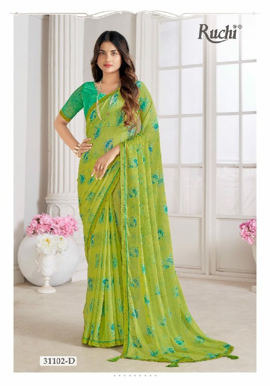 VANILLA VOL 5 BY RUCHI ADORABLE FANCY CHIFFON SAREE WHOLESALER