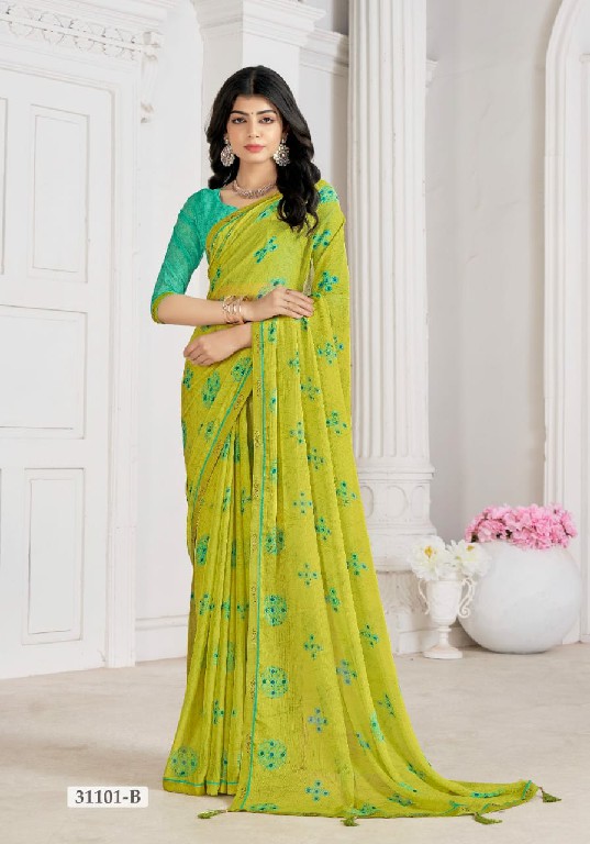 VANILLA VOL 5 BY RUCHI ADORABLE FANCY CHIFFON SAREE WHOLESALER