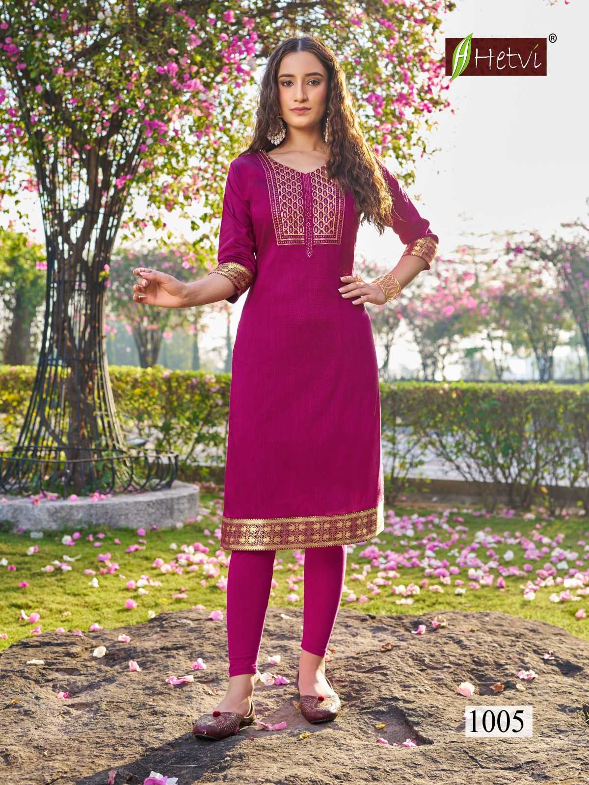 BINDI BY HETVI LOOKING BEAUTIFUL READYMADE SILK SLUB LONG KURTI