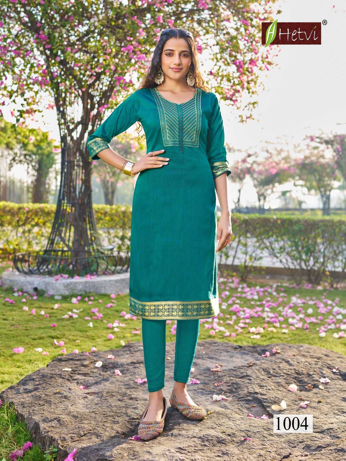 BINDI BY HETVI LOOKING BEAUTIFUL READYMADE SILK SLUB LONG KURTI