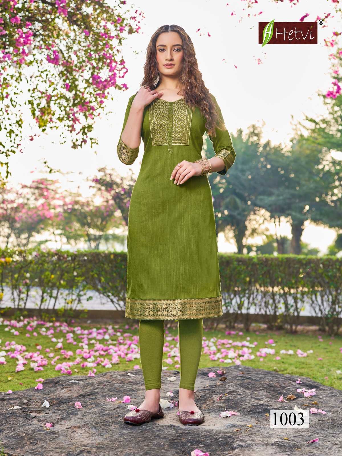 BINDI BY HETVI LOOKING BEAUTIFUL READYMADE SILK SLUB LONG KURTI