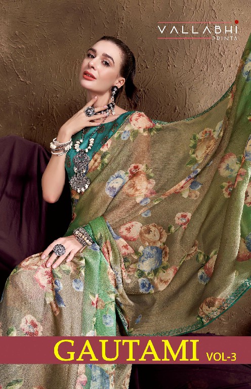 VALLABHI PRINTS GAUTAMI VOL 3 22871- 22876 ETHNIC STYLE BRASSO SAREE