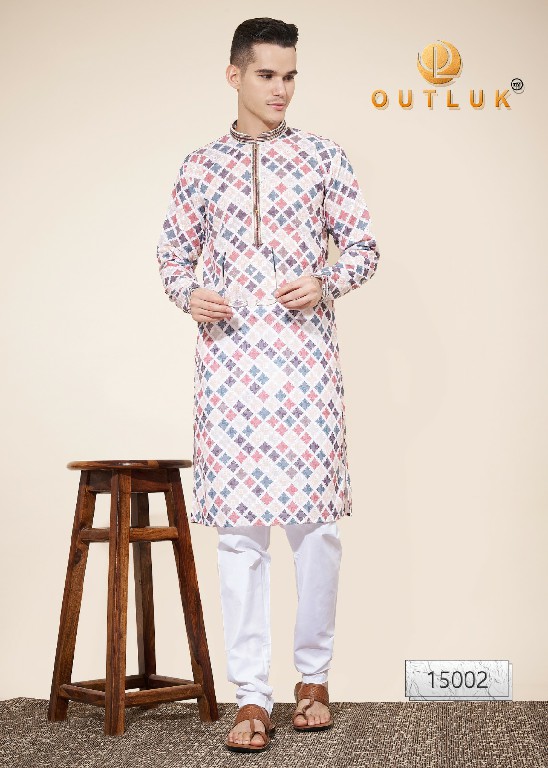 Outluk Vol-15 Wholesale Pintex Lakhnowi Work Kurta With Pajama