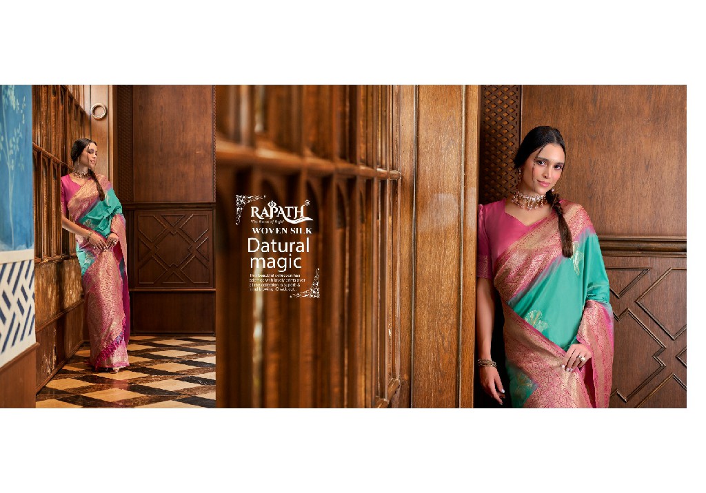 Rajpath Roseberry Silk Wholesale Pure Weaving Silk With Zari Woven Butta Sarees