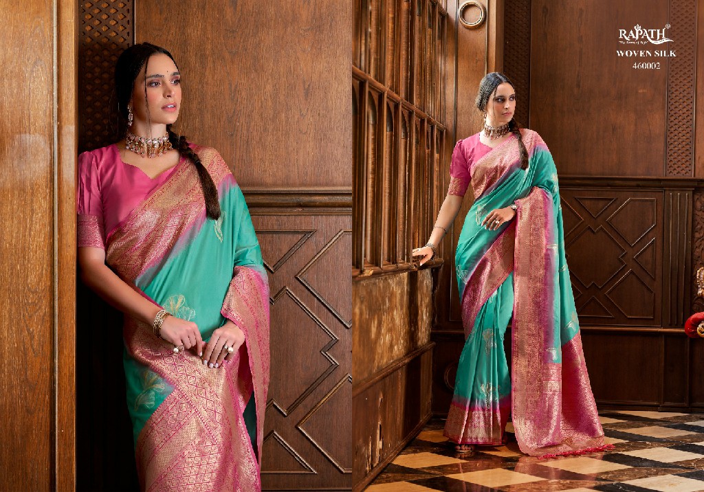 Rajpath Roseberry Silk Wholesale Pure Weaving Silk With Zari Woven Butta Sarees