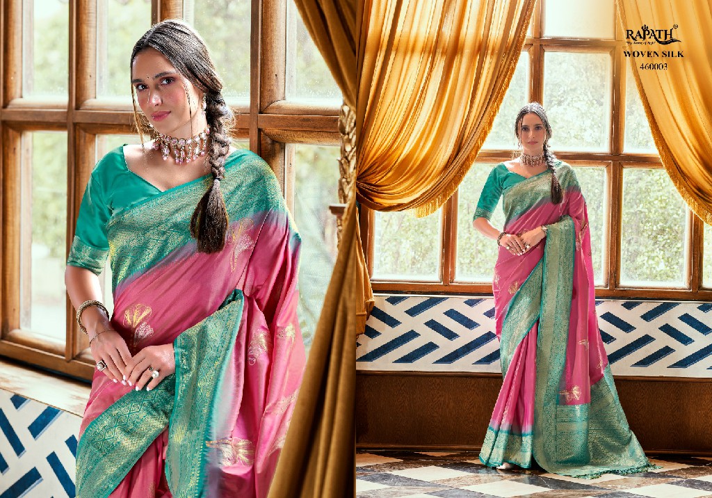 Rajpath Roseberry Silk Wholesale Pure Weaving Silk With Zari Woven Butta Sarees