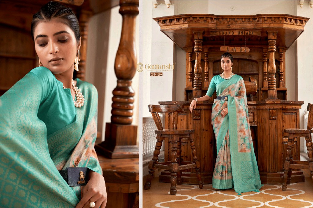 Geetanshi Sachita Wholesale Softy Nylon Function Wear Sarees