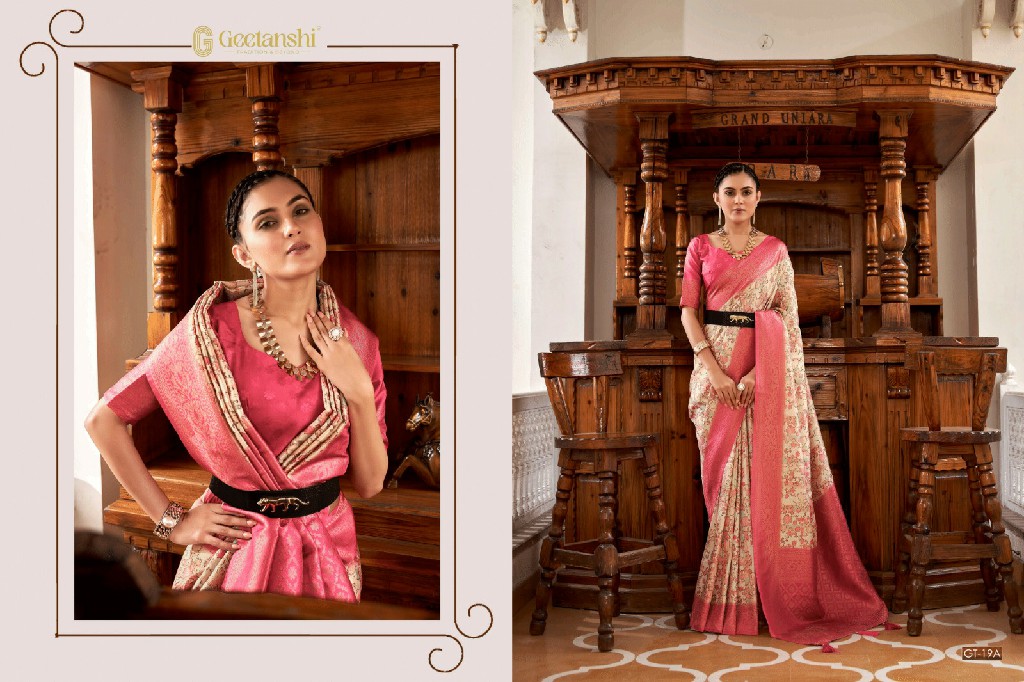 Geetanshi Sachita Wholesale Softy Nylon Function Wear Sarees