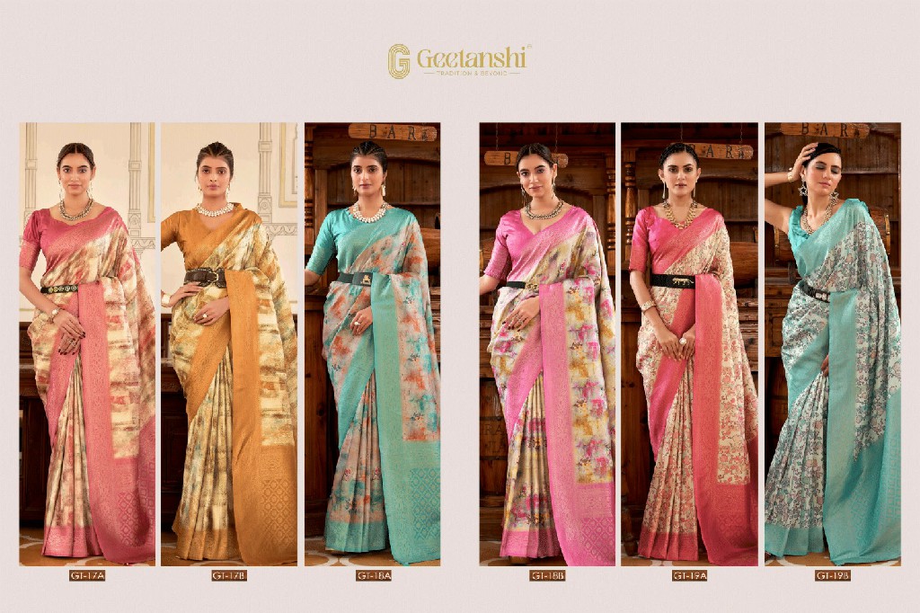 Geetanshi Sachita Wholesale Softy Nylon Function Wear Sarees