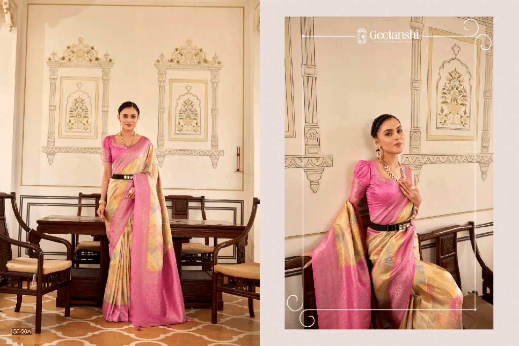 Geetanshi Sachita Wholesale Softy Nylon Function Wear Sarees