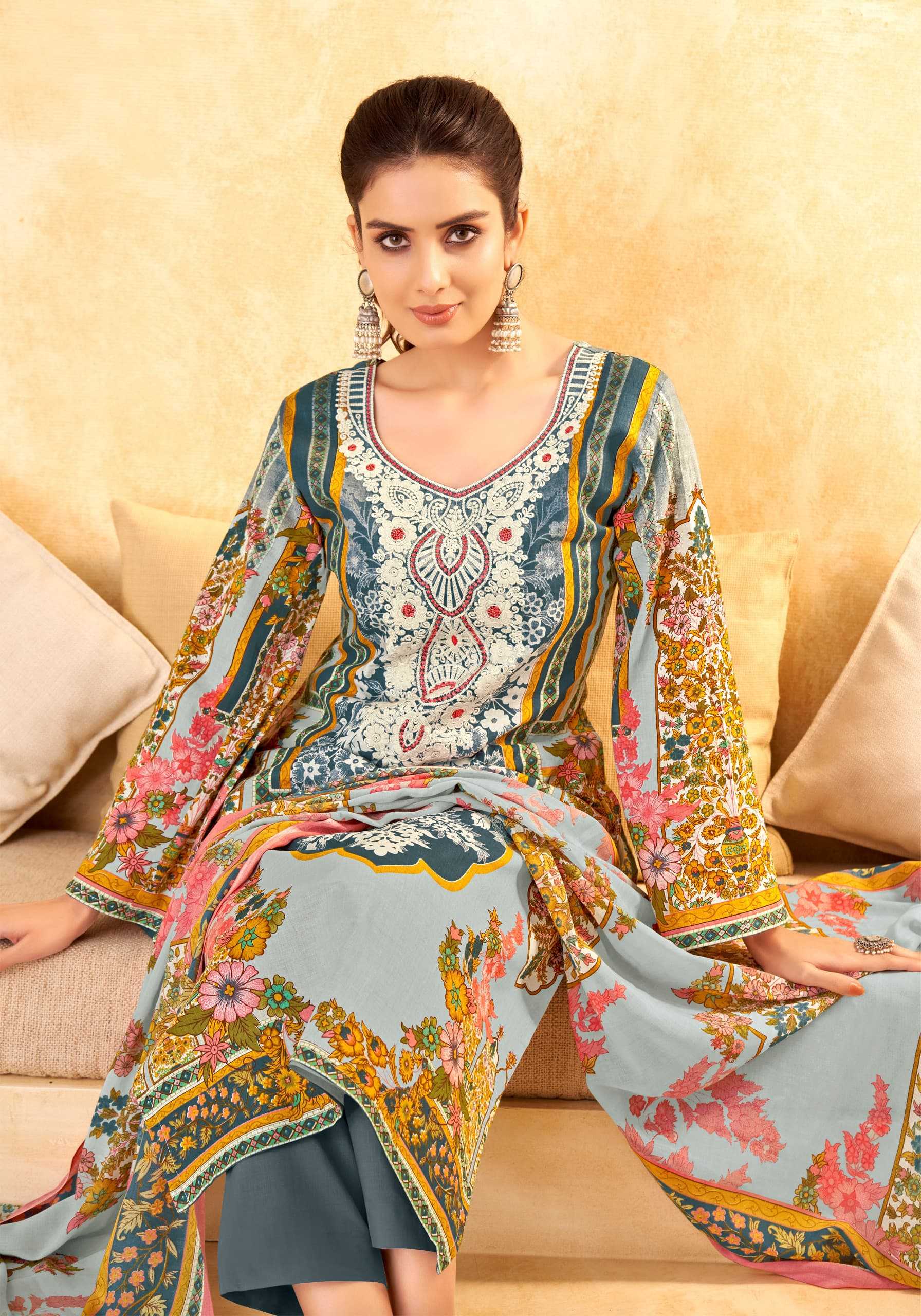 ALOK SUIT PRESENTS QUDRAT VOL 4 MODERN PAKISTANI SALWAR KAMEEZ MATERIAL