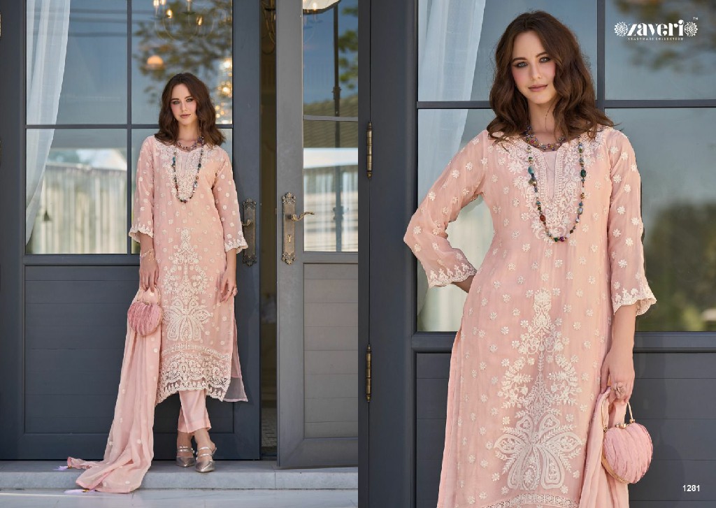 ZAVERI FEMINA VOL 2 PARTY WEAR ORGANZA FULL STITCH PREMIUM PAKISTANI SALWAR SUIT