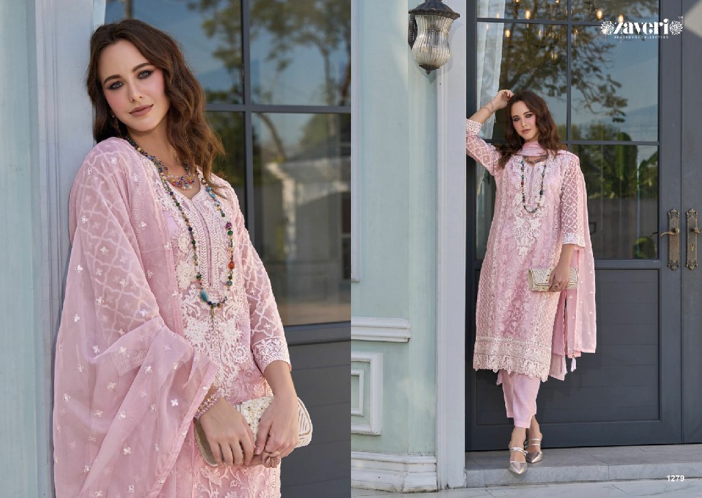 ZAVERI FEMINA VOL 2 PARTY WEAR ORGANZA FULL STITCH PREMIUM PAKISTANI SALWAR SUIT