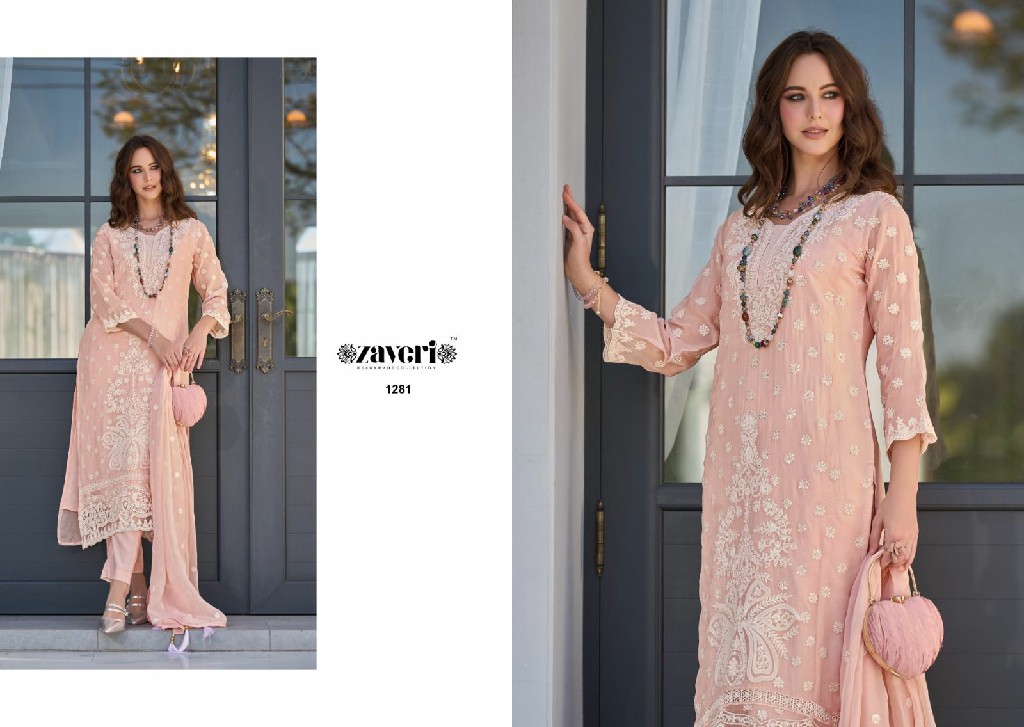 ZAVERI FEMINA VOL 2 PARTY WEAR ORGANZA FULL STITCH PREMIUM PAKISTANI SALWAR SUIT