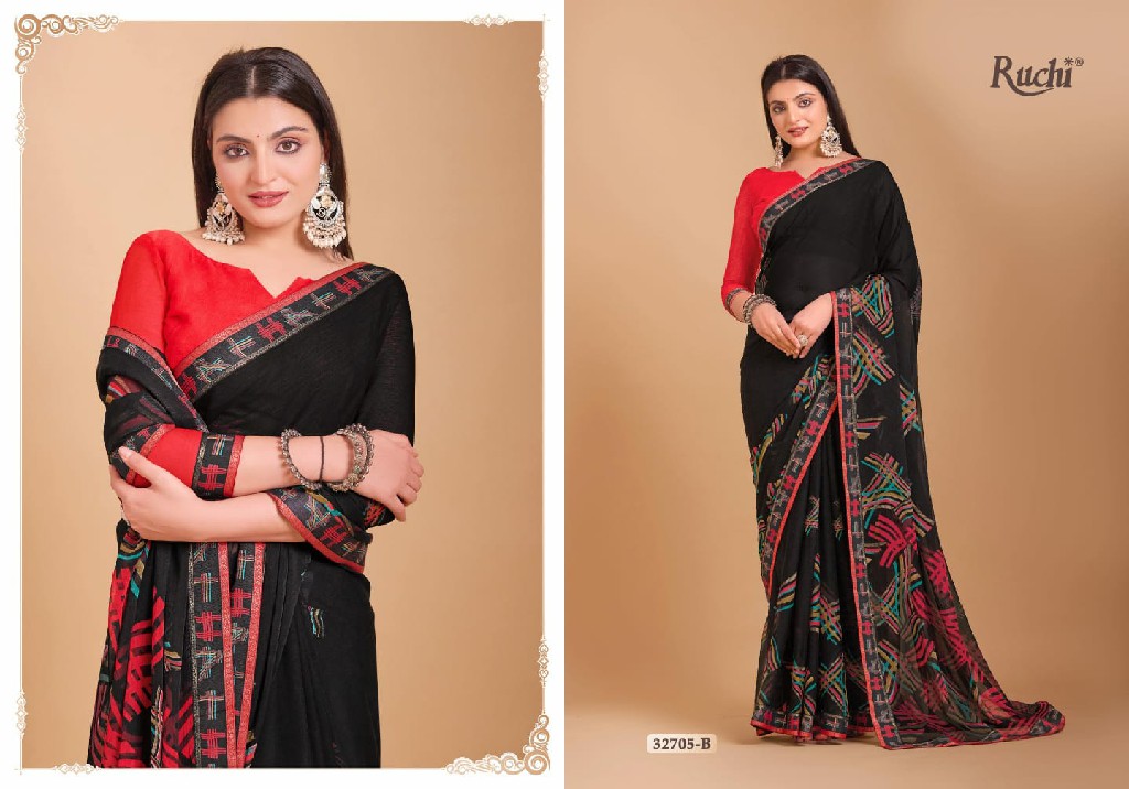 VANILLA VOL 7 BY RUCHI ADORABLE FANCY CHIFFON SAREE WHOLESALER