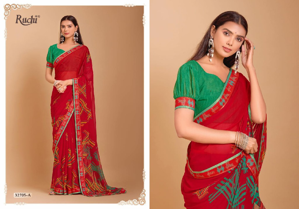 VANILLA VOL 7 BY RUCHI ADORABLE FANCY CHIFFON SAREE WHOLESALER