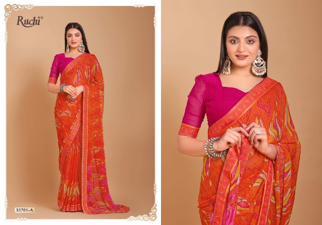 VANILLA VOL 7 BY RUCHI ADORABLE FANCY CHIFFON SAREE WHOLESALER